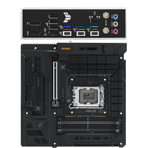 Материнская плата ASUS TUF Gaming B760M-BTF WiFi B760 Socket-1700 4xDDR5, 4xSATA3, RAID, 3xM.2, 2xPCI-E16x, 3xUSB3.2, 3xUSB3.2 Type C, DP, HDMI, 2.5Glan, mATX