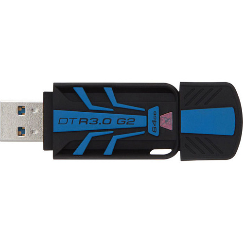 USB Flash накопитель 64GB Kingston Data Traveler R30 Gen.2 (DTR30G2/64GB) Black/Blue USB3.0