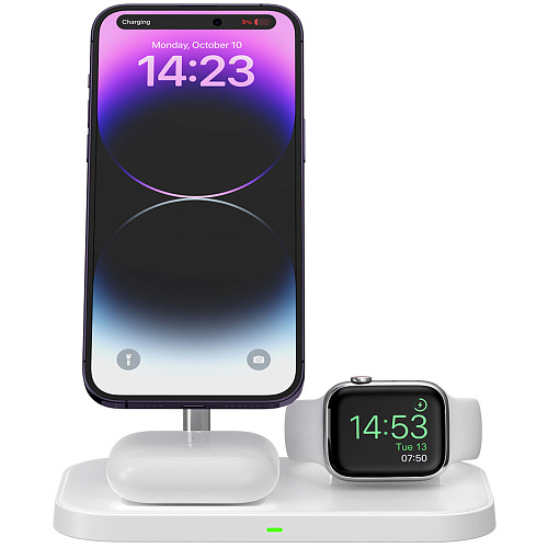 Беспроводная зарядная панель 3 в 1 Для IPhone, Apple Watch, Airpods TFN MAgTrio 22.5W White
