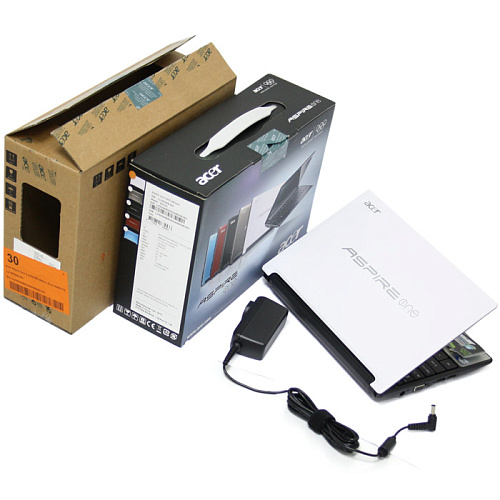 Нетбук Acer Aspire One D AOD255-2DQws Atom-N450/1Gb/250Gb/W7ST 32 + Android/10"/Cam/white (LU.SDG0D.049)