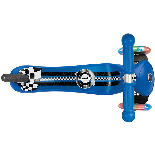 Самокат Globber Primo Fantasy с 3 светящимися колесами (Racing Navy Blue)