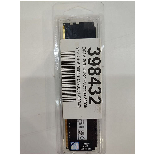 Модуль памяти DIMM 8Gb DDR4 PC25600 3200MHz Kingston Fury Beast Black (KF432C16BB/8) УЦЕНКА