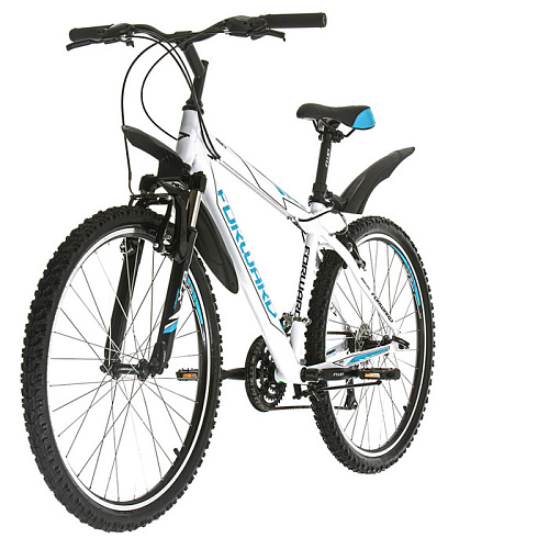 Двухколесный велосипед FORWARD APACHE 1.0  (21"/26" 21 ск.) белый