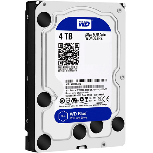 Внутренний жесткий диск 3,5" 4Tb Western Digital (WD40EZRZ) 64Mb 5400rpm SATA3 Blue Desktop