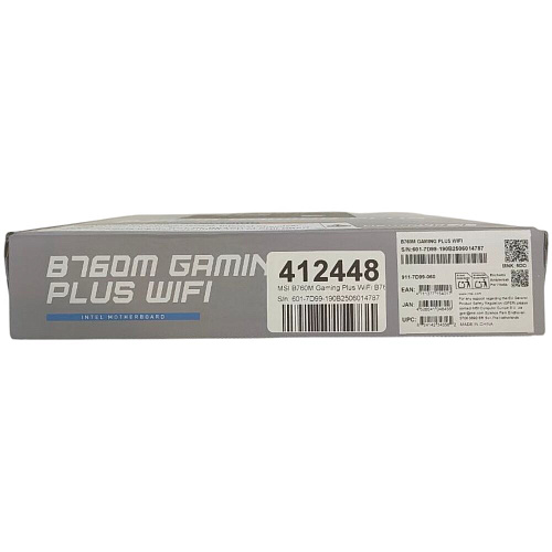 Материнская плата MSI B760M Gaming Plus WiFi B760 Socket-1700 4xDDR5, 4xSATA3, RAID, 2xM.2, 2xPCI-E16x, 4xUSB3.2, 2xDP, 2xHDMI, WiFi, 2.5Glan, mATX УЦЕНКА