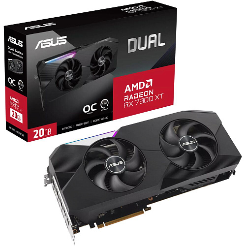 Видеокарта ASUS 20480Mb RX 7900 XT OC Edition 20Gb (Dual-RX7900XT-O20G) 3xDP, 1xHDMI, Ret
