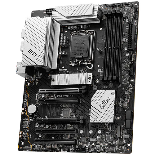 Материнская плата MSI Pro B760-P II B760 Socket-1700 4xDDR5, 4xSATA3, 2xM.2, 5xPCI-E16x, 2xUSB3.2, 1xUSB3.2 Type C, DP, HDMI, 2.5Glan, ATX