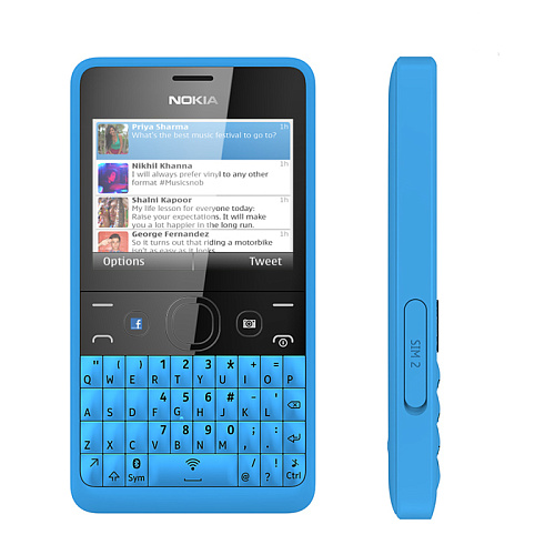 Мобильный телефон Nokia Asha 210 Dual sim cyan