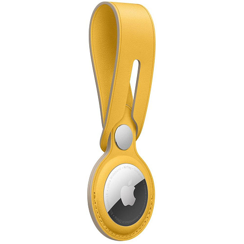 Кожанный брелок-подвеска для AirTag Leather Loop Meyer Lemon