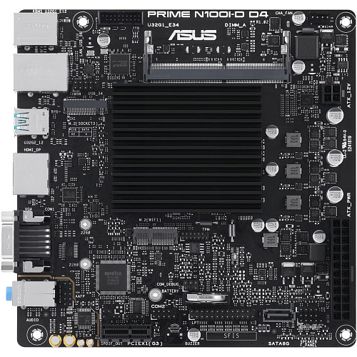 Материнская плата ASUS Prime N100I-D D4-CSM Intel N100 (3.4 GHz), 1xDDR4 SODIMM, 4xUSB3.2, D-Sub, DP, HDMI, GLan, mini-ITX Ret