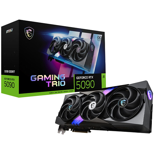 Видеокарта MSI GeForce RTX 5090 32768Mb, Gaming Trio OC 32 Gb (RTX 5090 32G Gaming Trio OC) 1xHDMI, 3xDP, Ret