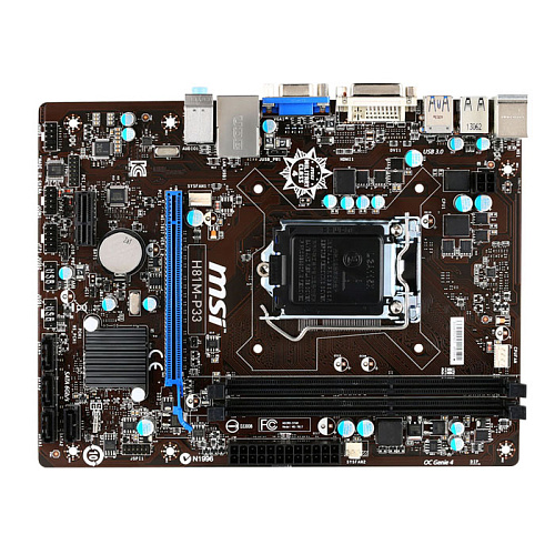 Материнская плата MSI H81M-P33 H81 Socket-1150 2xDDR3, 2xSATA3, 1xPCI-E16x, 2xUSB3.0, Glan mATX УЦЕНКА