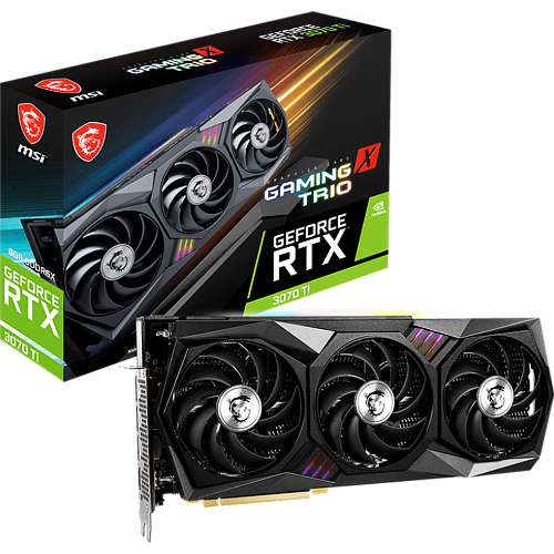 Видеокарта MSI GeForce RTX 3070 Ti 8192Mb, Gaming X Trio (RTX 3070 Ti Gaming X Trio) 1xHDMI, 3xDP, Ret