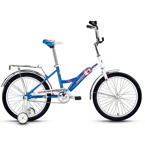 Двухколесный велосипед ALTAIR CITY BOY 20 (20" 1 ск.) белый/синий
