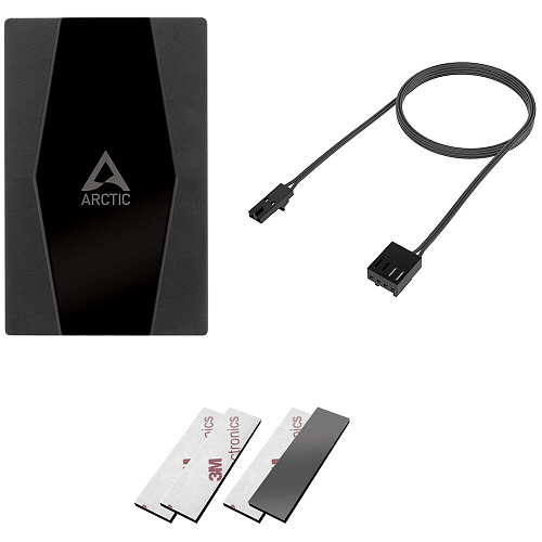 Arctic ACFAN00175A 10 Port PWM Fan Hub with SATA Power, black