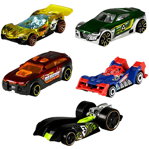 Mattel Hot Wheels 1806/GHP63 Подарочный набор из 5 машинок (City Robo Beasts)
