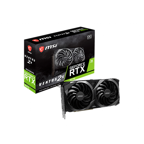 Видеокарта MSI GeForce RTX 3070 8192Mb, Ventus 2X OC (RTX 3070 Ventus 2X OC) 1xHDMI, 3xDP, Ret УЦЕНКА 