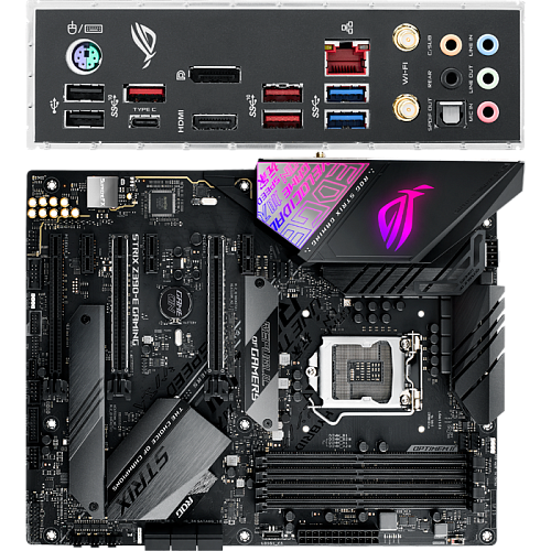 Материнская плата ASUS ROG Strix Z390-E Gaming Z390 Socket-1151v2 4xDDR4, 6xSATA3, RAID, 2xM.2, 3xPCI-E16x, 5xUSB3.1, 1xUSB3.1 Type C, DP, HDMI, 802.11ac, Glan, ATX