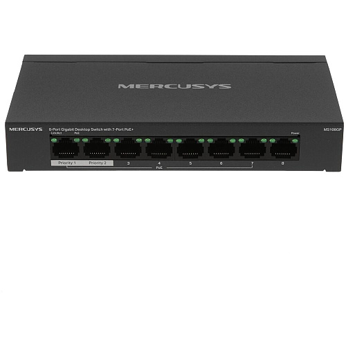 Коммутатор Mercusys MS108GP 8 ports 7 ports PoE+ 10/100/1000Mbps неуправляемый