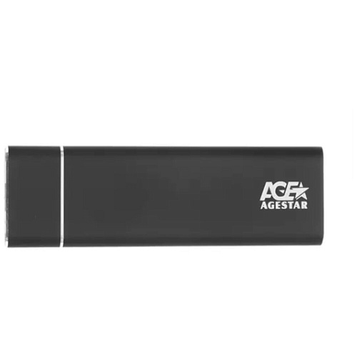 Корпус для SSD M.2 NGFF (B-key) AgeStar 3UBNF5C, USB Type-C Black