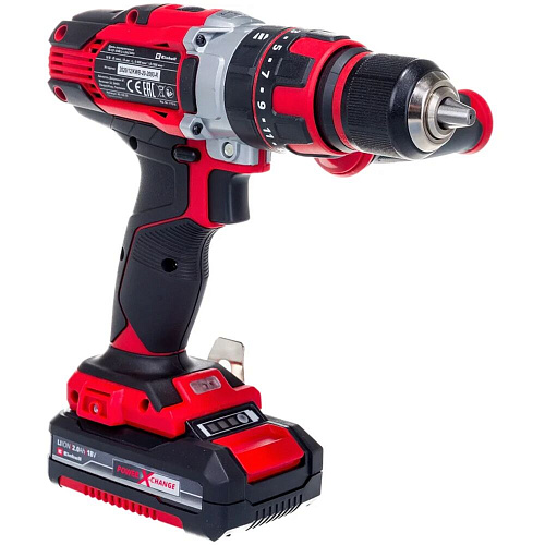 Аккумуляторная дрель-шуруповерт Einhell PXC TE-CD 18/48 Li-i,18В,48Нм,400/1500об/мин,патрон13мм,2х2.0Ач,кейс 4513935