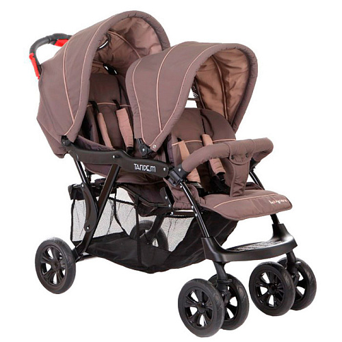 Коляска для двойни Baby Care Tandem (Коричневый/Серый (Brown/Grey))