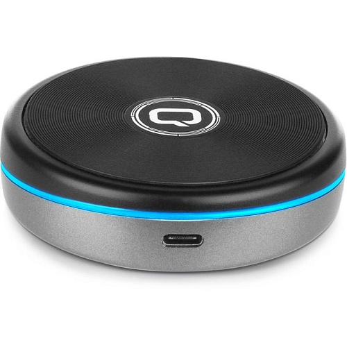 Беспроводная зарядная панель Qumo PowerAid Qi R Charger 004, настольная, черная  
