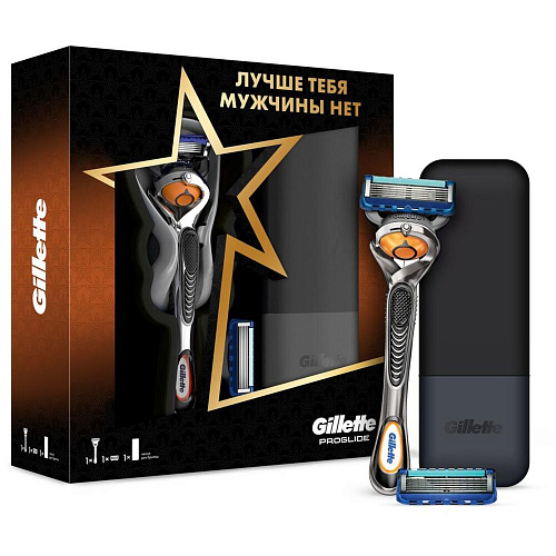 Gillette Подарочный набор (Gillette Станок Proglide с 2 сменными кассетами + Чехол)