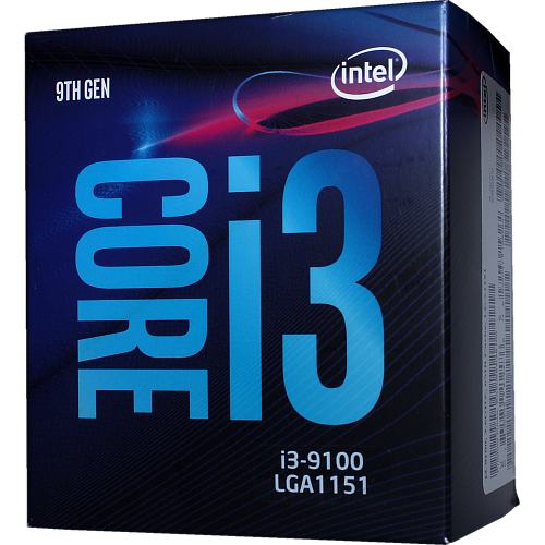 Процессор Intel Core i3-9100, 3.6ГГц, (Turbo 4.2ГГц), 4-ядерный, L3 6МБ, LGA1151v2, BOX