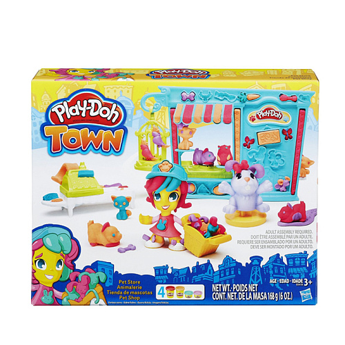 Игровой набор с пластилином Hasbro Play-Doh B3418 Город Магазинчик домашних питомцев