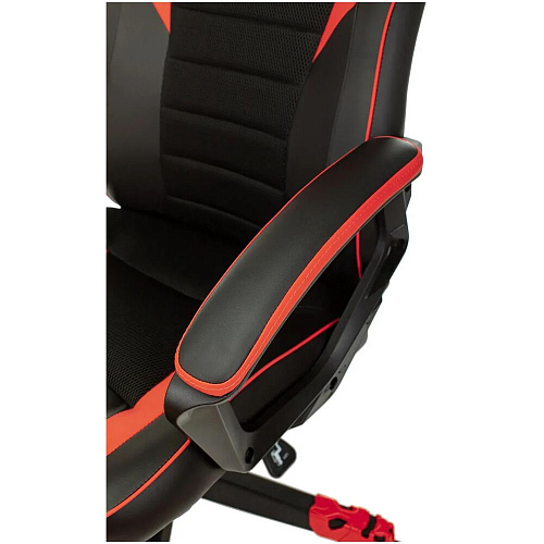 Кресло для геймера Zombie GAME 16 черный/красный эко.кожа/ткань крестов. пластик