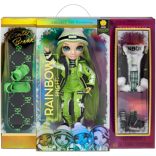 Игровой набор Rainbow High Winter Break Fashion Doll- Jade Hunter (Green) 574781