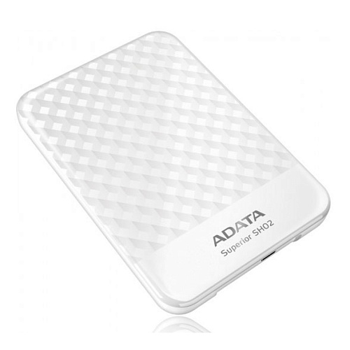 Внешний жесткий диск 2.5" 1000Gb A-Data SH02 (ASH02-1TU-CWH) USB2.0 5400rpm White
