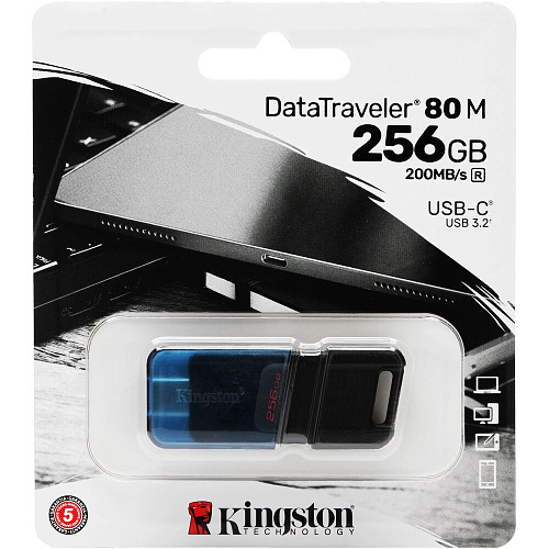 USB Flash накопитель 256GB Kingston DataTraveler 80 (DT80M/256GB) USB Type C