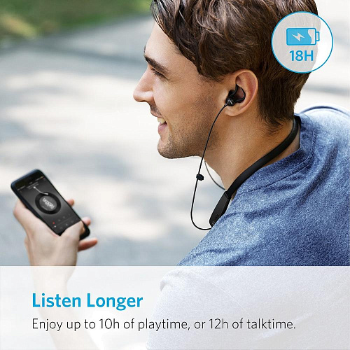 Bluetooth гарнитура Anker Soundbuds Lite Black