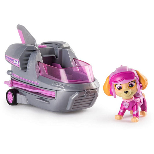 Spin Master Nickelodeon Paw Patrol Машинка спасателя и щенок Скай 16601 (rescue jet)