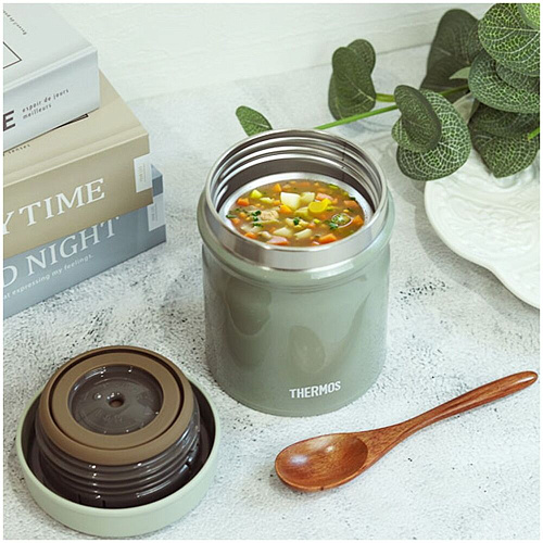 THERMOS Термос для еды JEB-400 KKI, оливковый, 0,4 л.