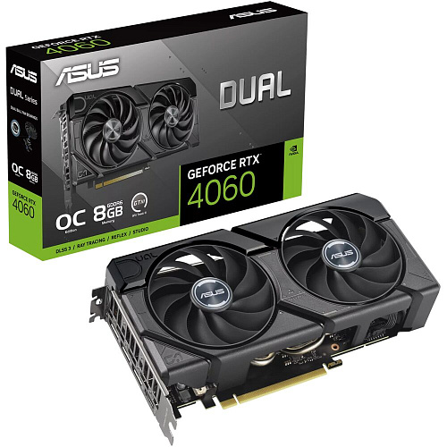 Видеокарта ASUS GeForce RTX 4060 8192Mb, Dual Evo OC 8G (Dual-RTX4060-O8G-Evo) 1xHDMI, 3xDP, Ret