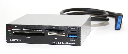 Card Reader CK0020A-A3.0 SD/Micro SD/MS/CF/XD/M2 int  Черный