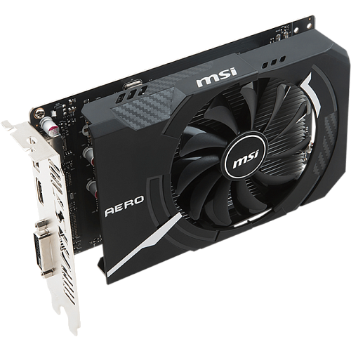 Видеокарта MSI GeForce GTX 1050 2048Mb, GTX 1050 Aero ITX 2G OC DVI-D, HDMI, DP Ret