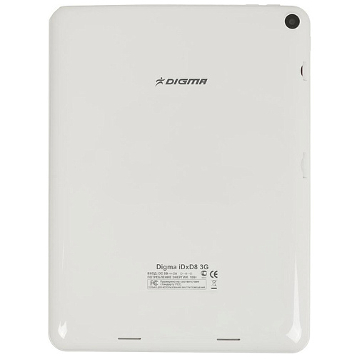 Планшет Digma IDxD 8 3G A9/RAM1Gb/ROM16Gb/8" 1024*768/3G/WiFi/BT/2Mpix/0.3Mp/GPS/And4.0/white