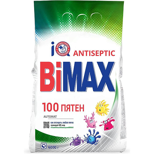 BiMax Стиральный порошок 100 пятен, 6 кг.