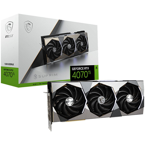 Видеокарта MSI GeForce RTX 4070 Ti 12288Mb, Suprim 12G (RTX 4070 Ti Suprim 12G) 1xHDMI, 3xDP, Ret