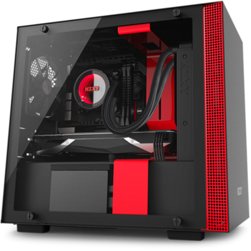 Корпус Mini-ITX Minitower NZXT H200i CA-H200W-BR Mini-ITX Black/Red