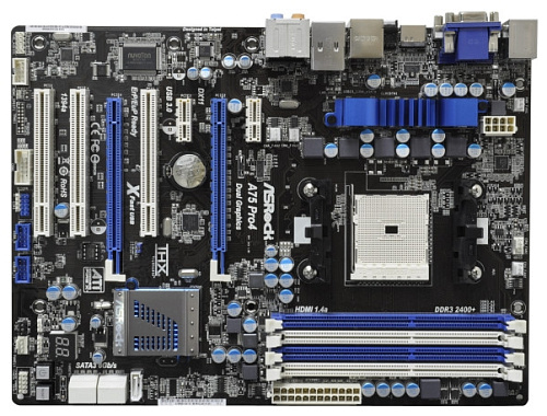 Материнская плата ASRock A75 PRO4 Soc-FM1 AMD A75 FCH (Hudson-D3) 4xDDR3, Raid, 4xUSB 3.0, 5xSATA 6Gb/s, 2xPCI-E16x, 1xeSATA, 2xIEEE1394a, GLAN ATX Ret