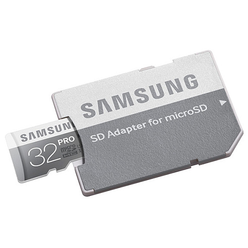 Micro SecureDigital 32Gb SDHC Samsung Pro class10 (MB-MG32DARU) + адаптер SD