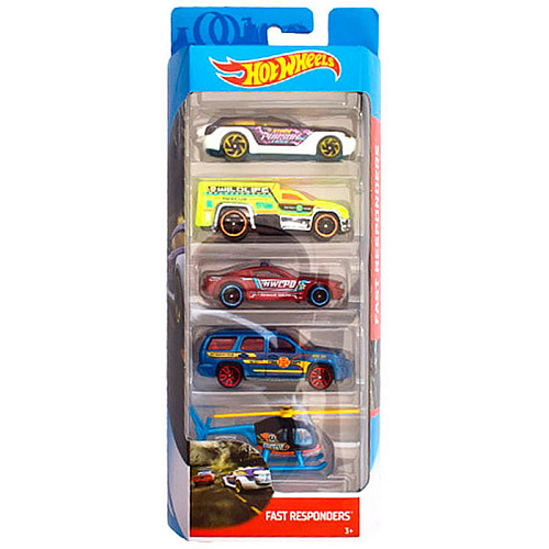 Mattel Hot Wheels 1806 Подарочный набор из 5 машинок (Fast Responders)
