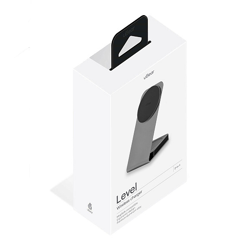 Беспроводная зарядная панель 2 в 1 Для IPhone, Airpods uBear Level 20W Grey