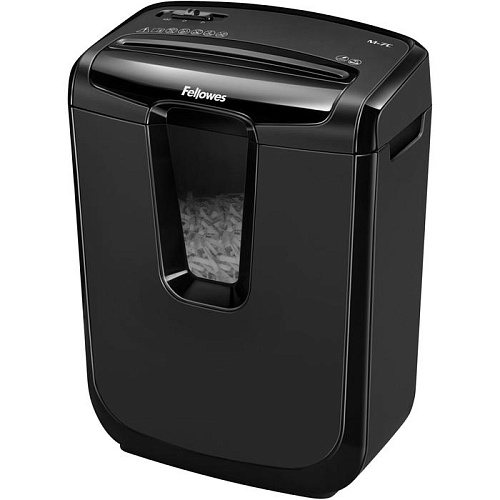 Уничтожитель бумаг Fellowes PowerShred M-7C (секр.P-3)/фрагменты/7лист./14лтр./скрепки/скобы/пл.карты