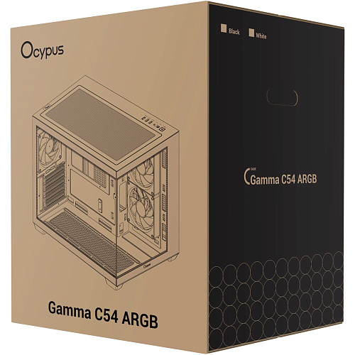 Корпус MicroATX Miditower Ocypus Gamma C54 WH ARGB White